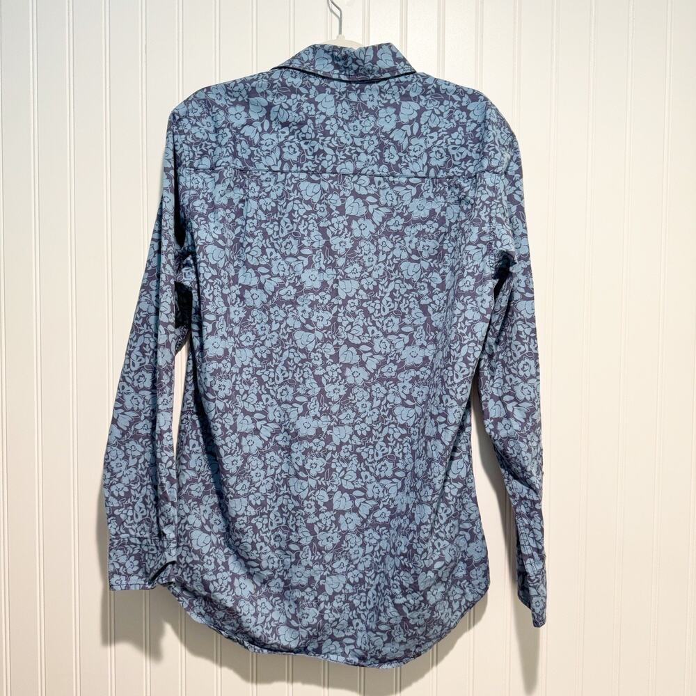 Boden Mens Blue Floral Cotton Button Up Shirt Size Small - Picture 6 of 6